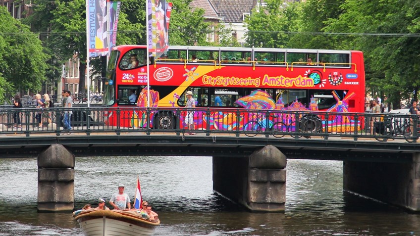 Hop on hop off bus en boot CitySightseeing Amsterdam